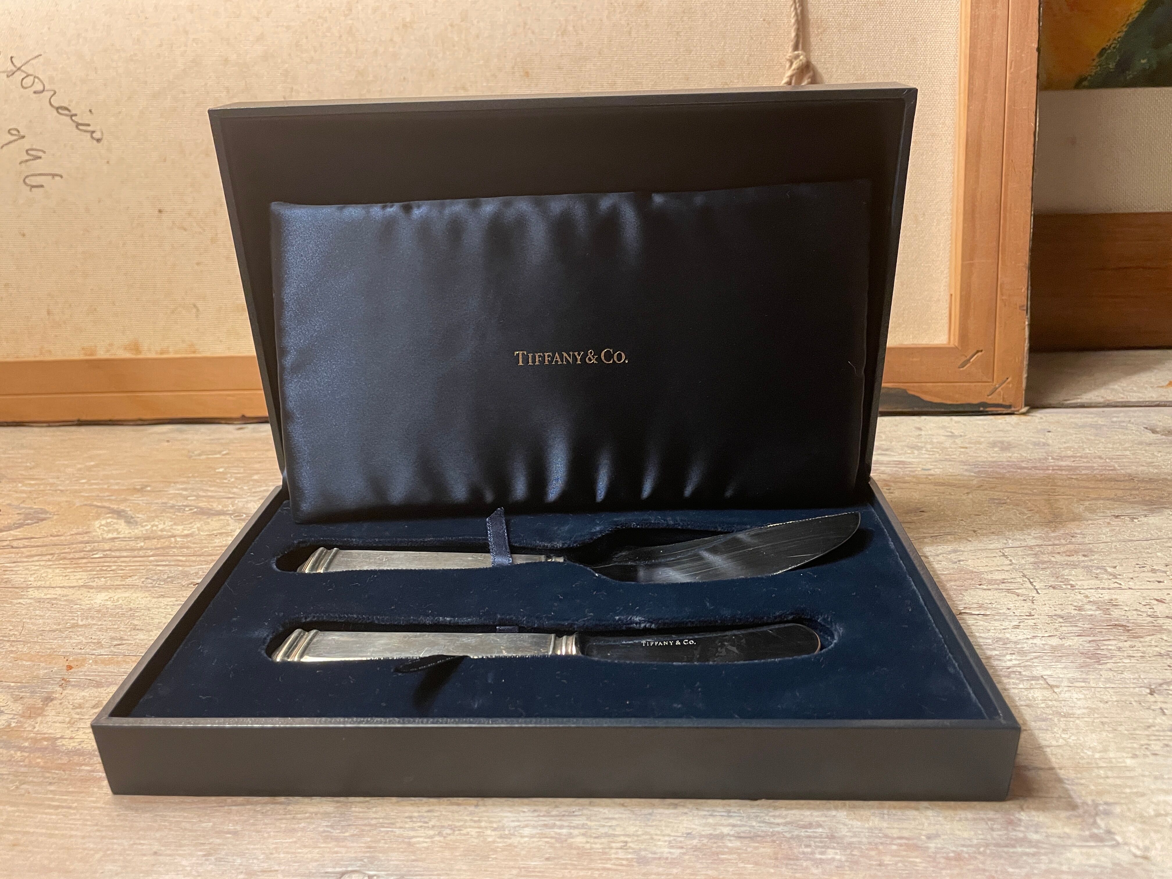 Tiffany and Co cheese serving knives