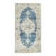 4x7 Rustic Blue & Beige Handmade Persian Rug, 112x212Cm SK 17715
