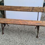 Garden bench in wood and cast iron