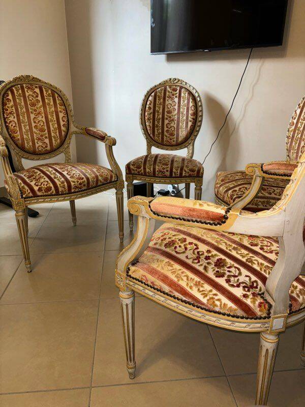 2 Pairs of Louis XVI period armchairs