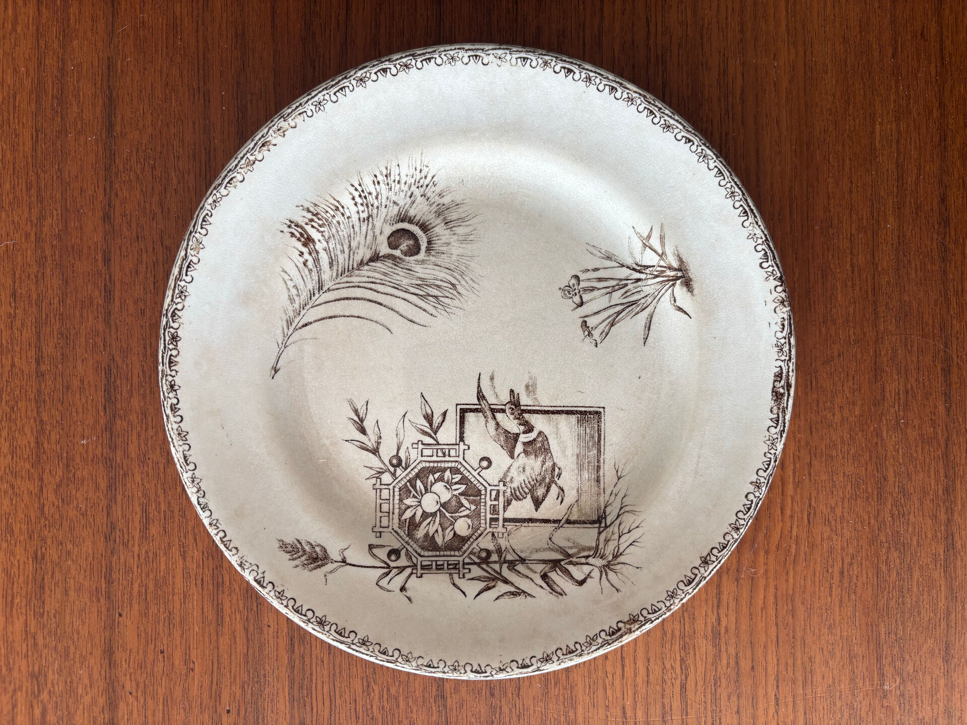6 dessert plates iron earth sepia Grand Dépôt Earthenware
