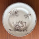 6 dessert plates iron earth sepia Grand Dépôt Earthenware