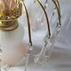 Vintage pink glass drop and flower chandelier pendant light.
