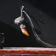 Still life with pewter finds on a chest – Marjolein van den Berg, c. 2011