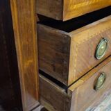 Commode époque Louis XVI en marquéterie époque XVIIIeme