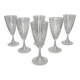 6 Crystal Wine Glasses by Lalique | “Chinon” Model from the 1960s