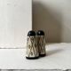 Art Deco salt and pepper set in ebony and ivory circa 1950