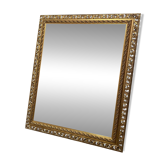 Miroir ancien style Louis XV, cadre ajouré doré