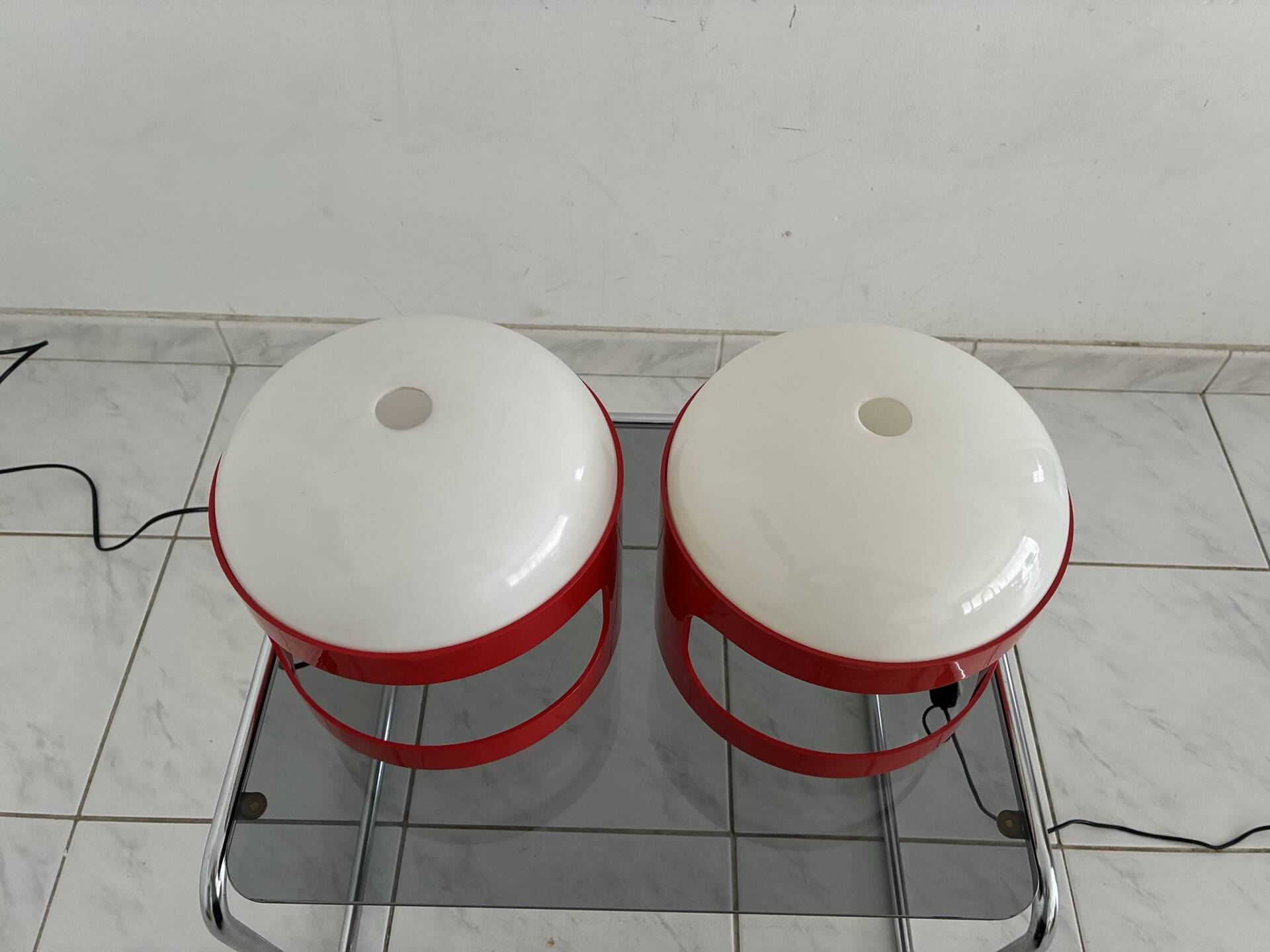 Lampe de table vintage KD28 Joe Colombo ensemble de deux