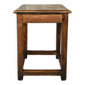 Tabouret vintage de ferme en châtaignier Circa 50