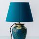 Art Deco Ceramic Table Lamp by PZH Gouda, 1928, with New Dupion Silk Shade