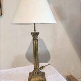 Bronze column-shaped table lamp