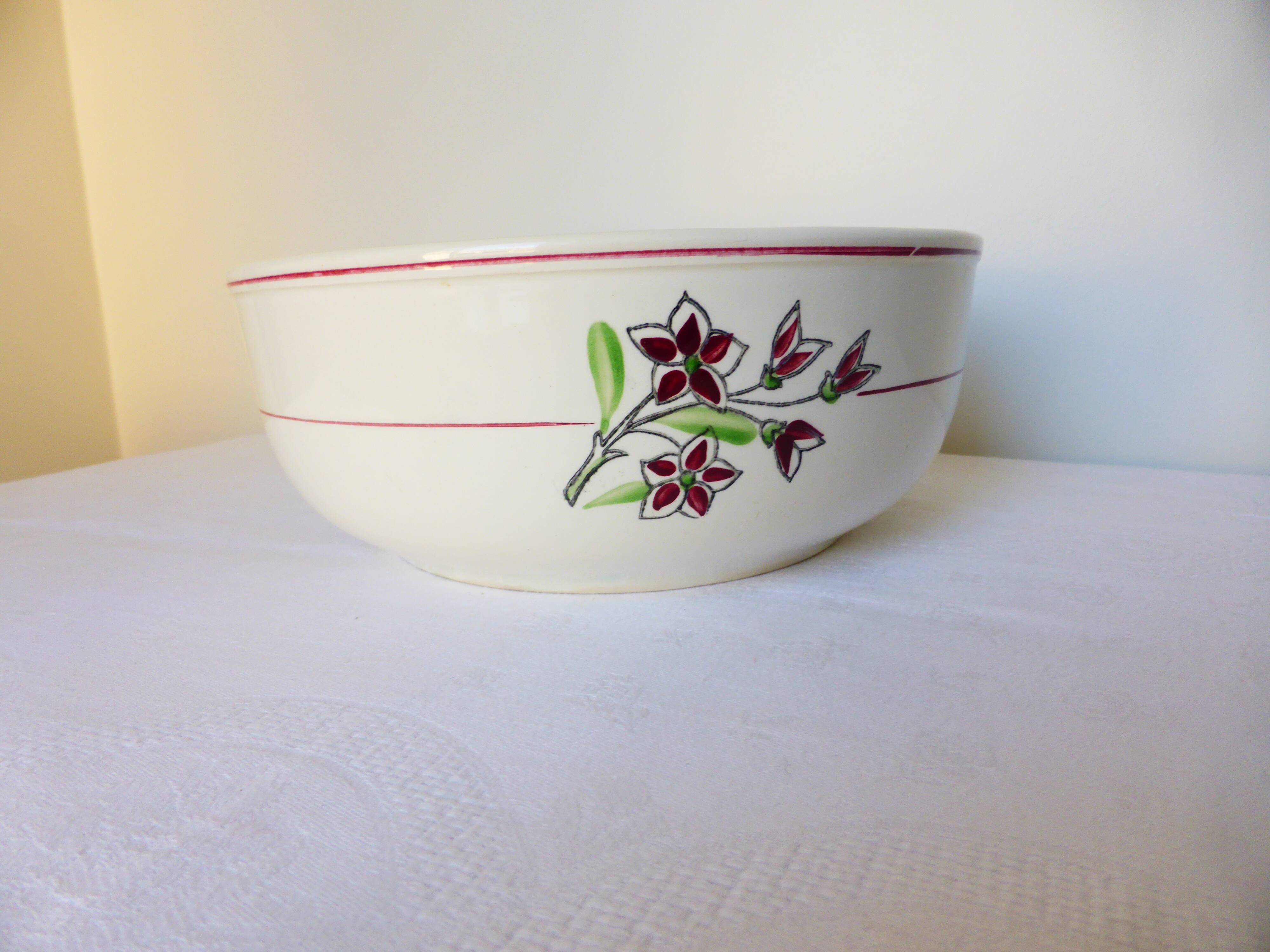 Saladier vintage en porcelaine des Salins 210697