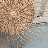 Round rattan sun mirror - 48cm