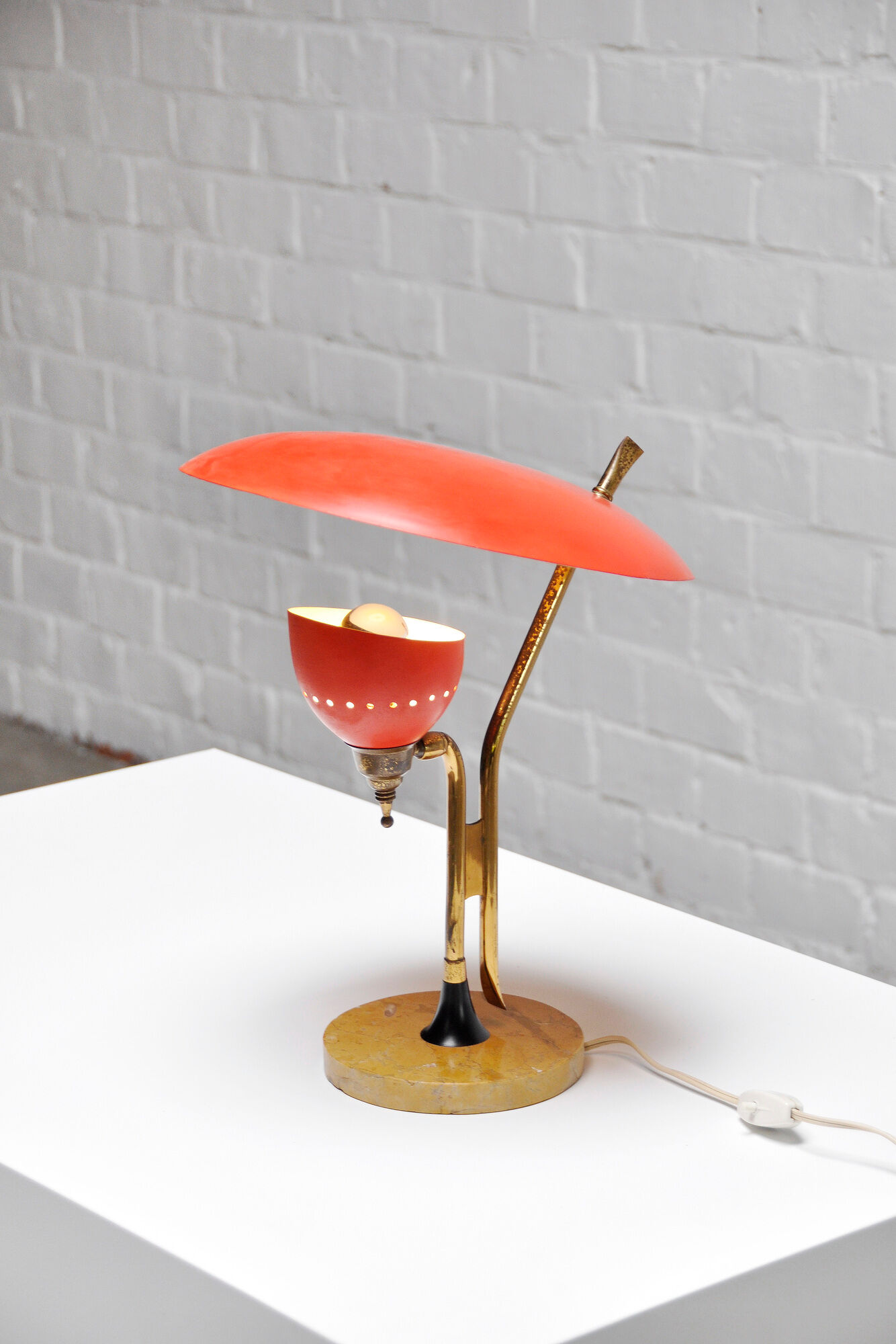 Mid-Century Italian Table Lamp by Oscar Torlasco for Lumen Milano, 1950s