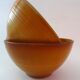 Brown arcopal bowls