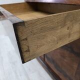 Commode ancienne en acajou flammé de style louis philippe