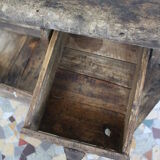 Ancient wooden workbench