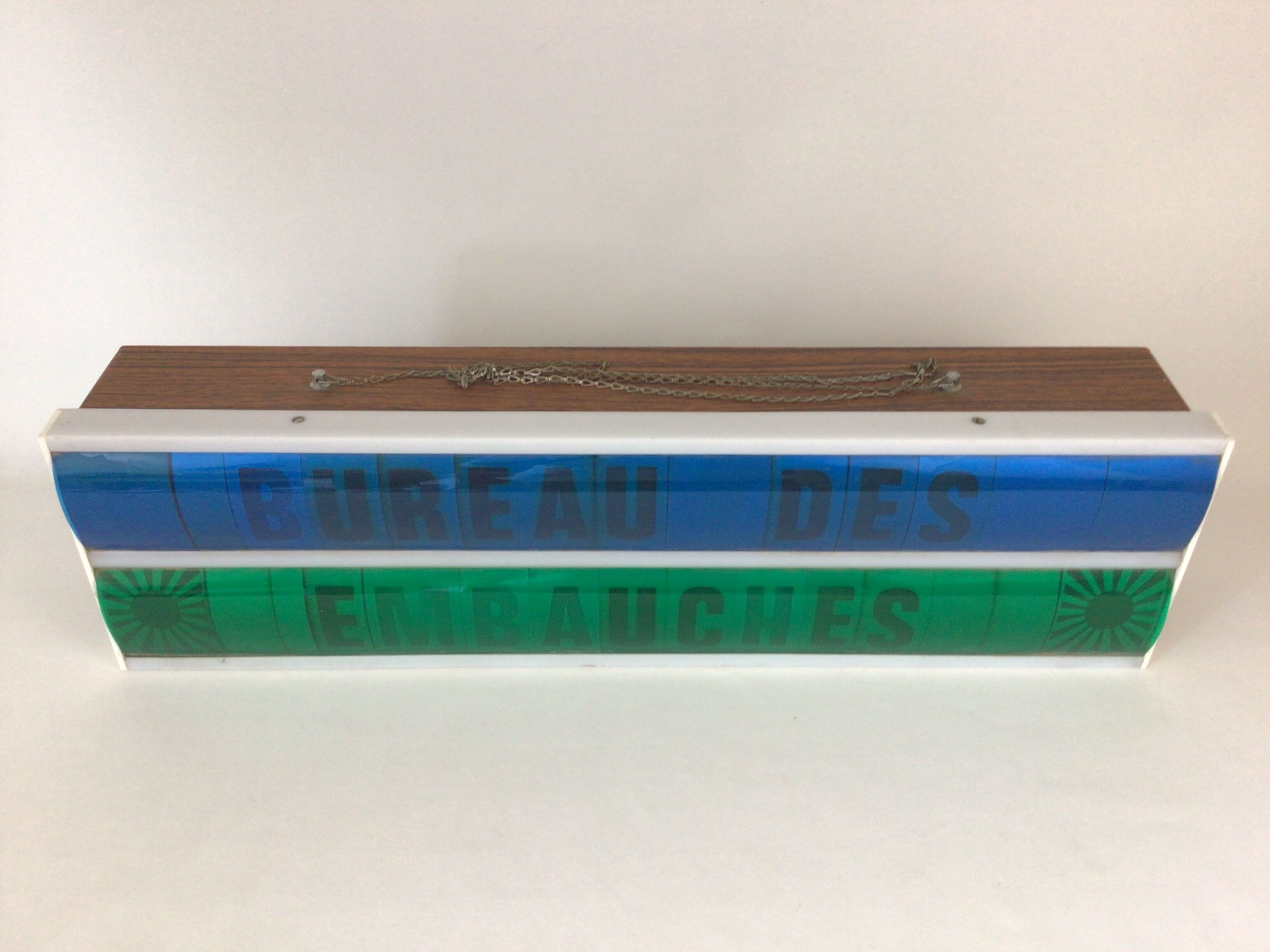 Formica vintage illuminated sign "Hiring Office"