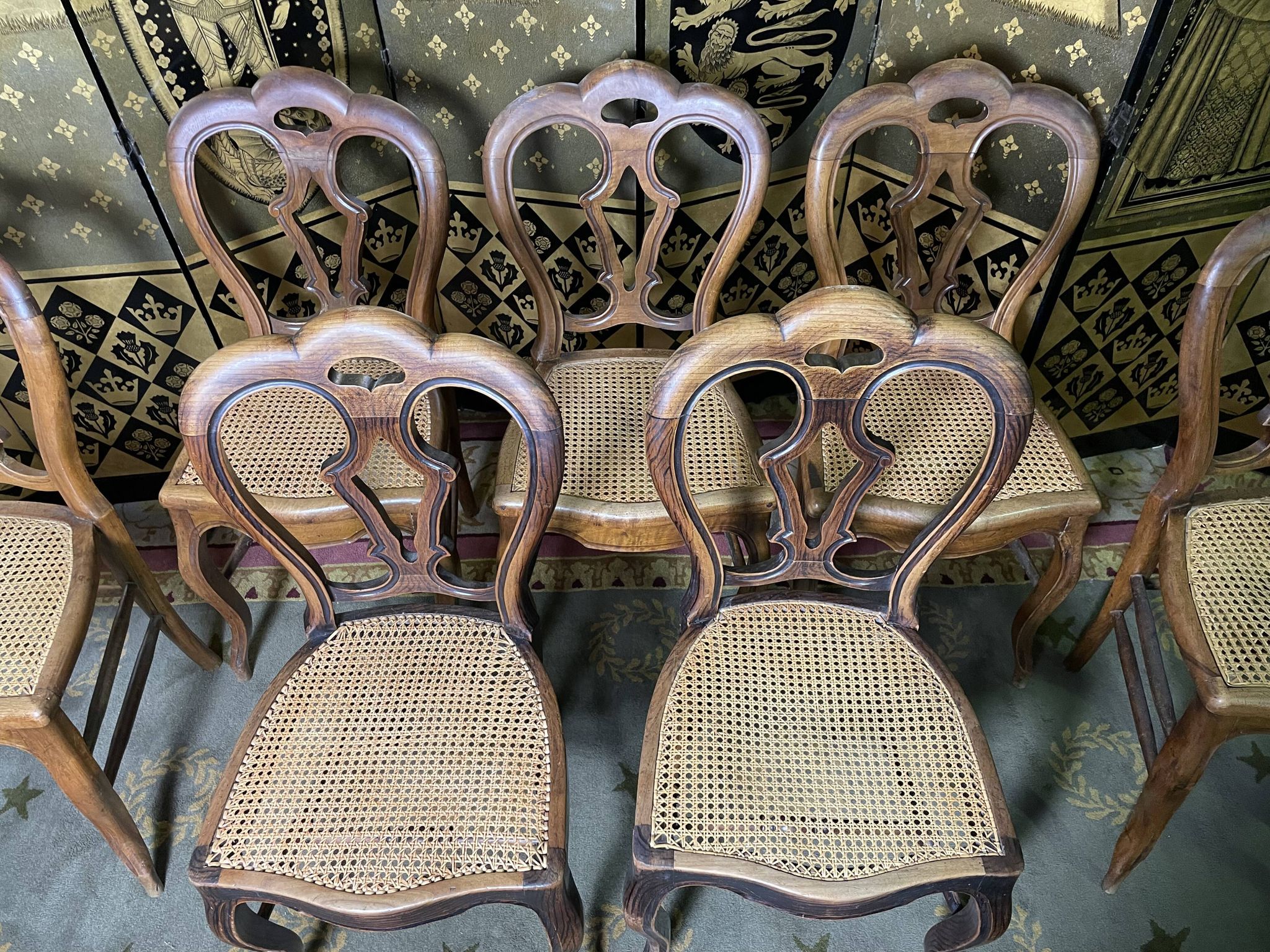 Suite of 7 Louis Philippe chairs