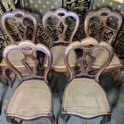 Suite of 7 Louis Philippe chairs