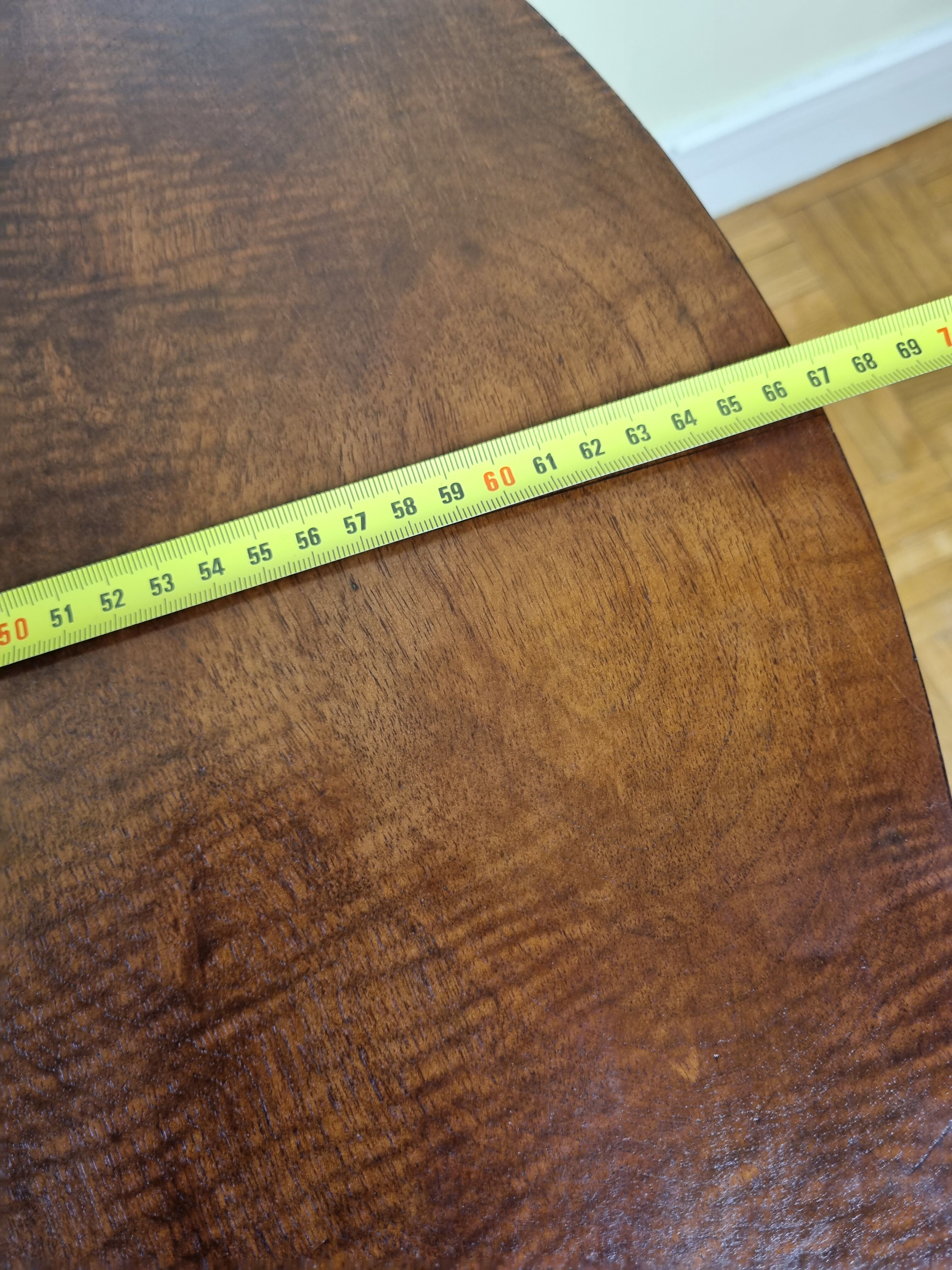 Table d'appoint moderniste "Bauhaus" en bois de placage et acier tubulaire courbé, années 30