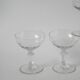 Set of 4 faceted crystal champagne glasses, 1930
