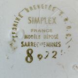 Old-Fashioned Foie Gras Terrine SARREGUEMINES Simplex - Decorated with Alsatian Scenes