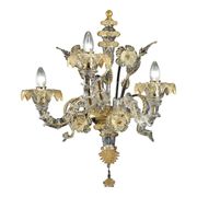 Italian Murano Glass Ca’ Rezzonico – Handcrafted Gold Floral Motif Design