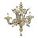 Italian Murano Glass Ca’ Rezzonico – Handcrafted Gold Floral Motif Design