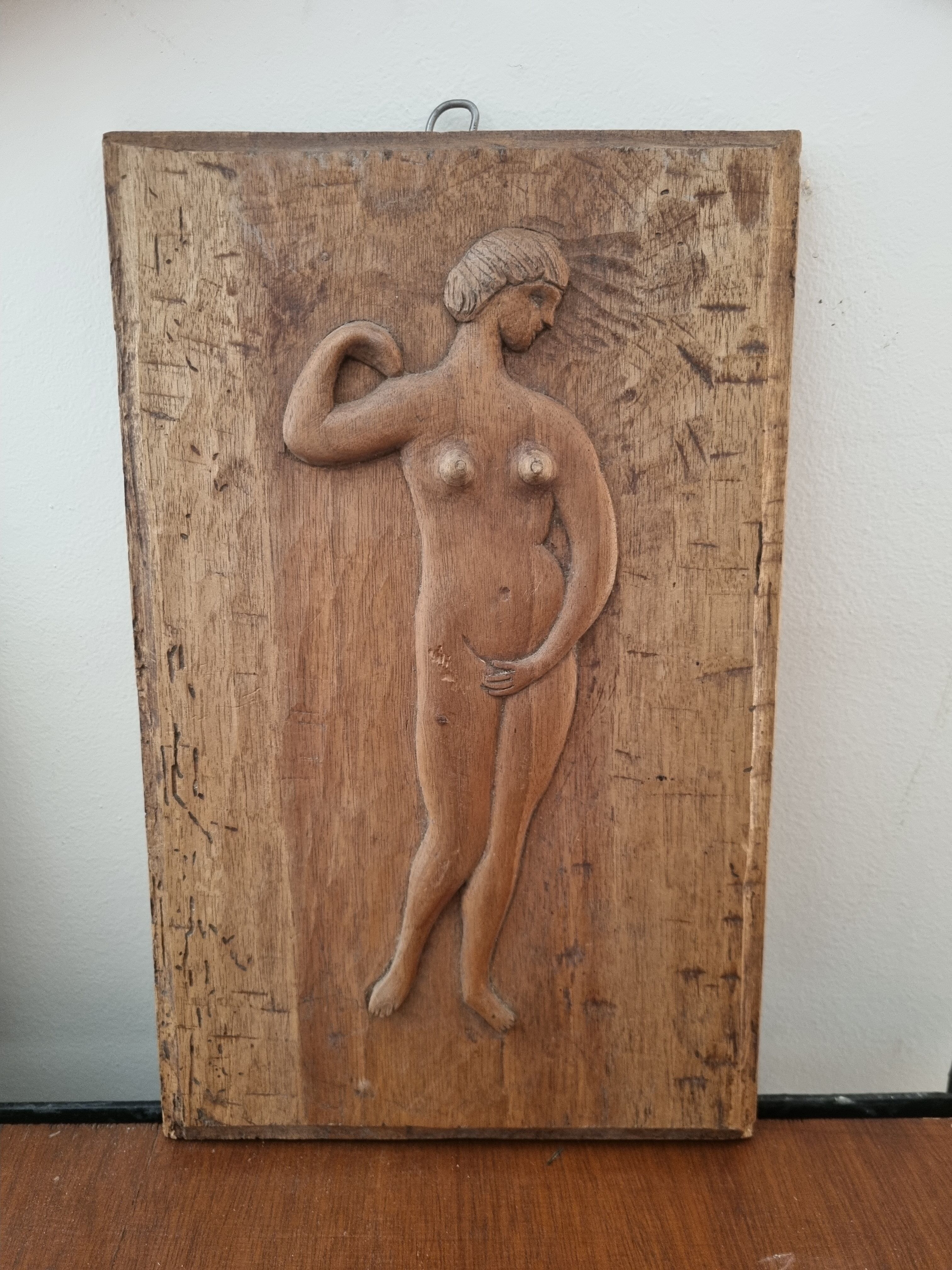 Carved wooden panel