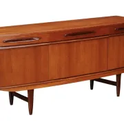 1960s English buffet, brown, teak veneer