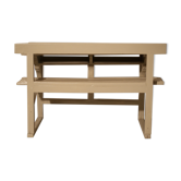 Old desk double wooden school desk