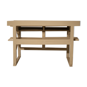 Old desk double wooden school desk