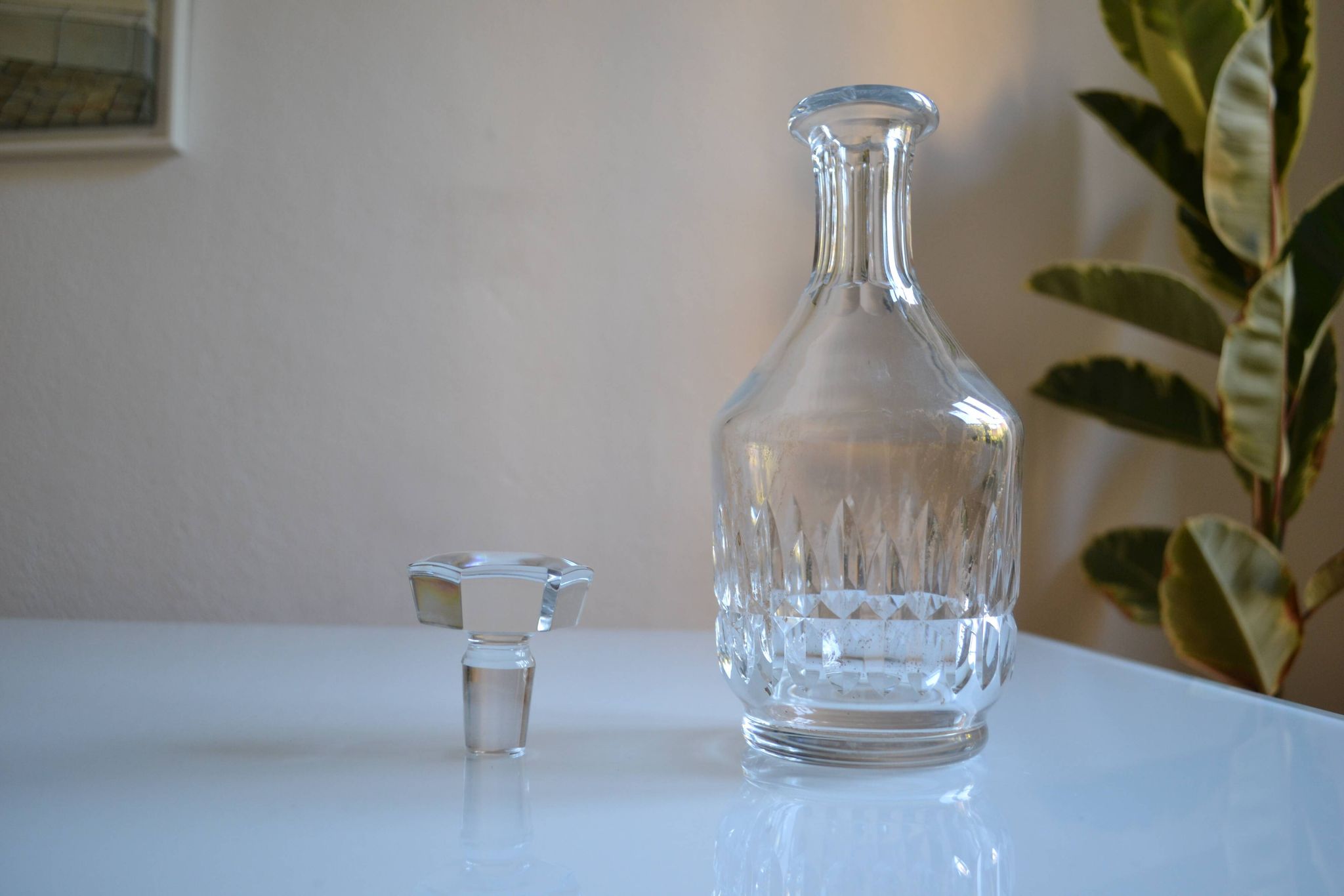 Baccarat cut crystal wine or whisky carafe