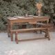 Table and benches set