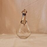 Carafe in glass and silver metal, 20th century