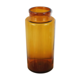 Old brown blown glass jar