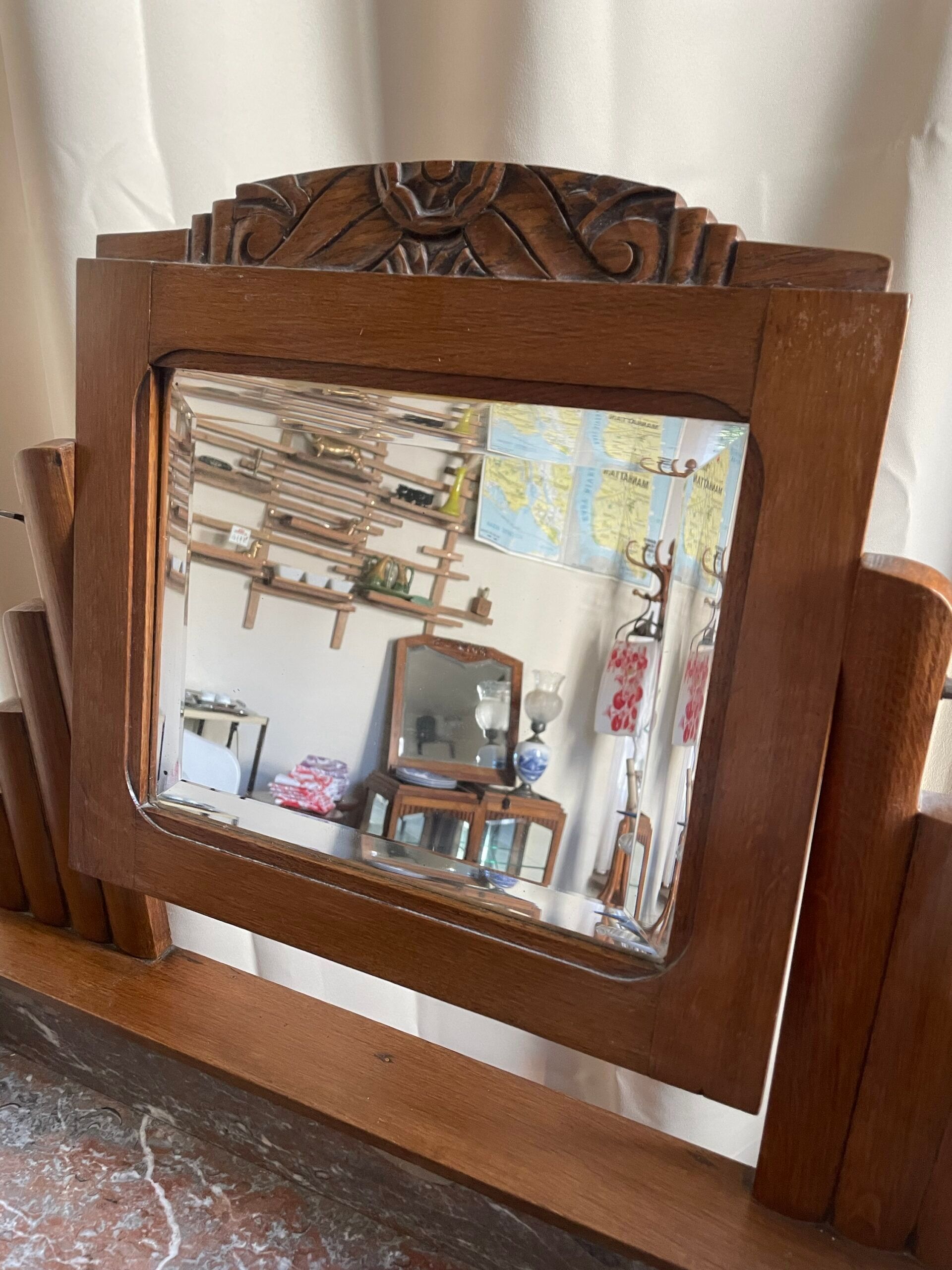 Art Deco oak dressing table