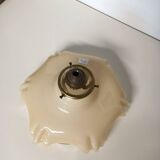 Beige opaline ceiling light in uraline