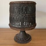 Openwork metal lamp