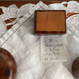Set of 3 small Thuya wooden boxes