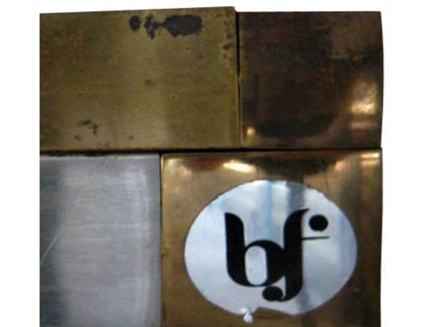 Steel and Brass Console Table by Bonci, Italy, 1970s