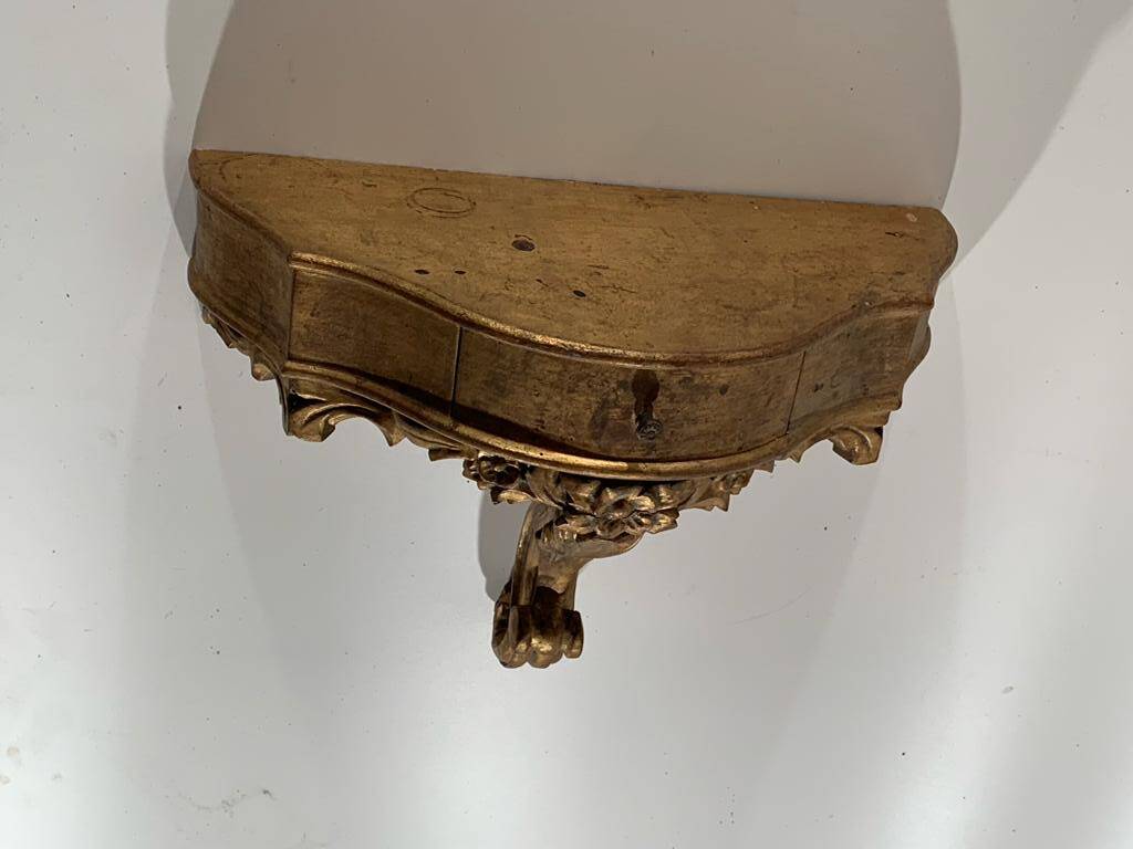 gilded wood console