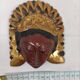 Traditional women's mask - Wood and gold paint
