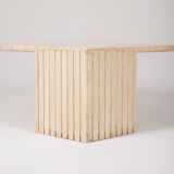 Travertine coffee table in eye shape, 1970s