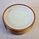 6 Limoges porcelain dessert plates from Chastagner, France