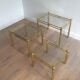 Set of 3 nesting brass tables
