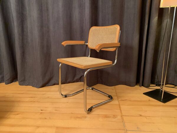 Chair with raffia, Italy, 1980s