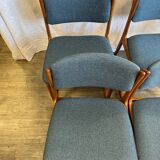 Chaises scandinaves en teck massif Erick Buch 1960